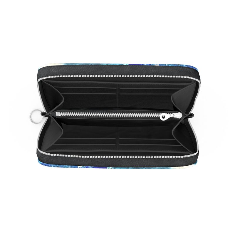 Blue Wave Leather Wallet