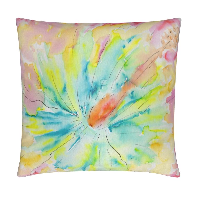 Hibiscus Love Throw Pillow