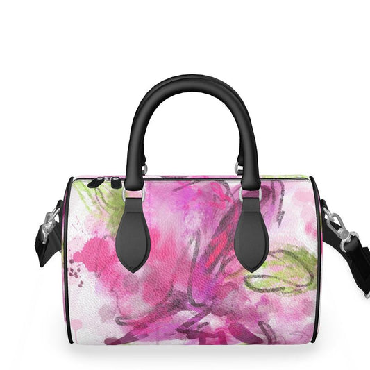 Petal Frequency - Leather Barrel Bag