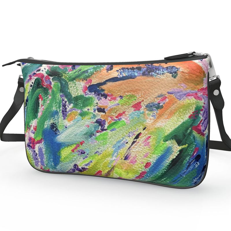 Sunspill - Leather Pochette Double Zip Bag