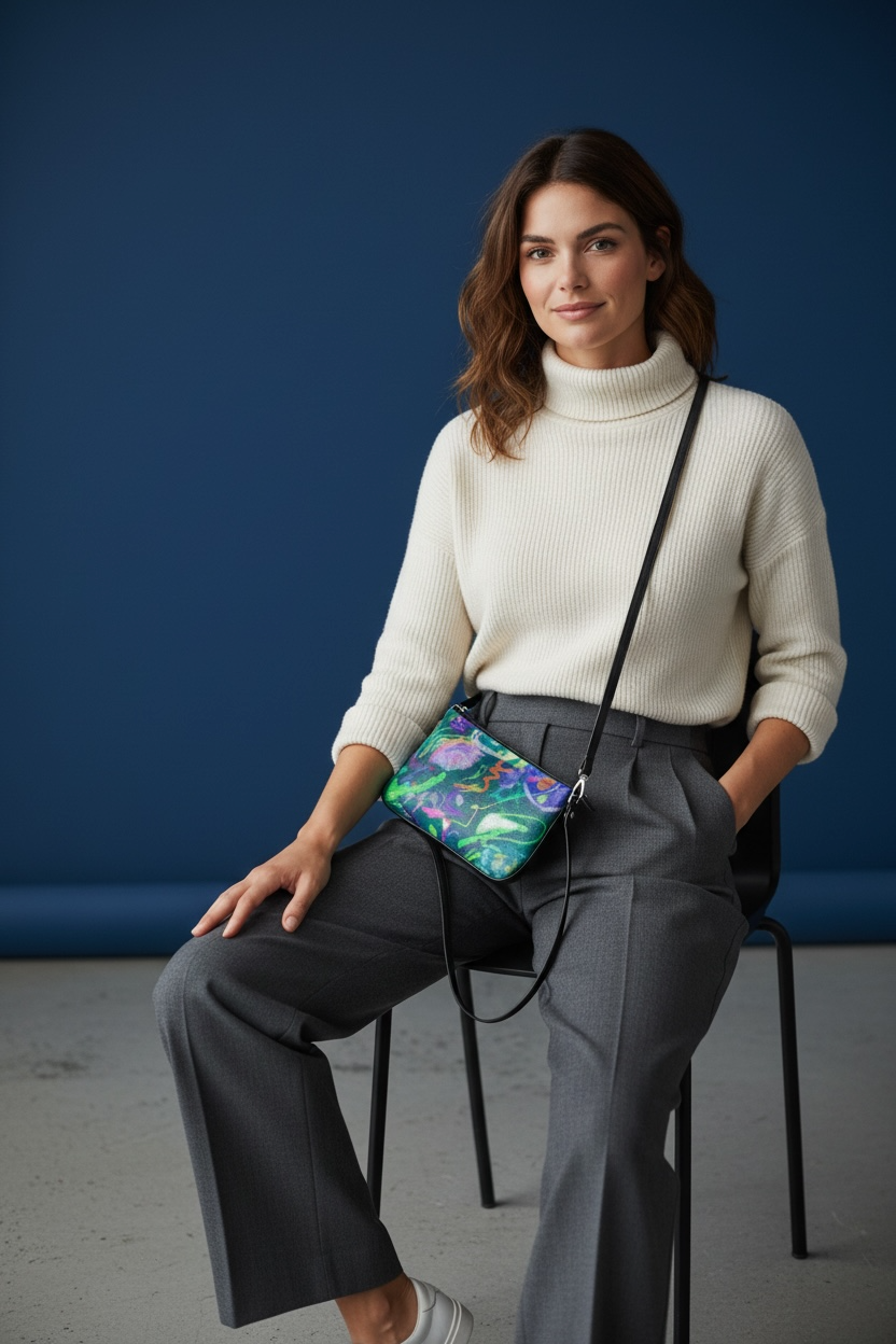 Crayon Anarchy - Leather Pochette Crossbody Bag