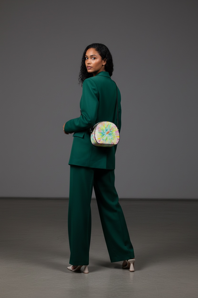 Aloha Fever - Round Leather Crossbody Bag
