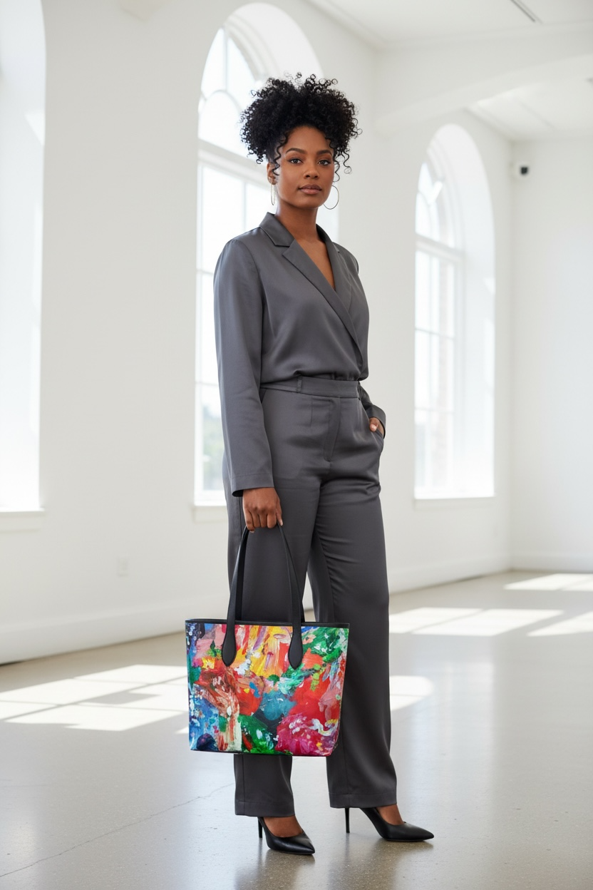 City Lights - Leather Tote Bag