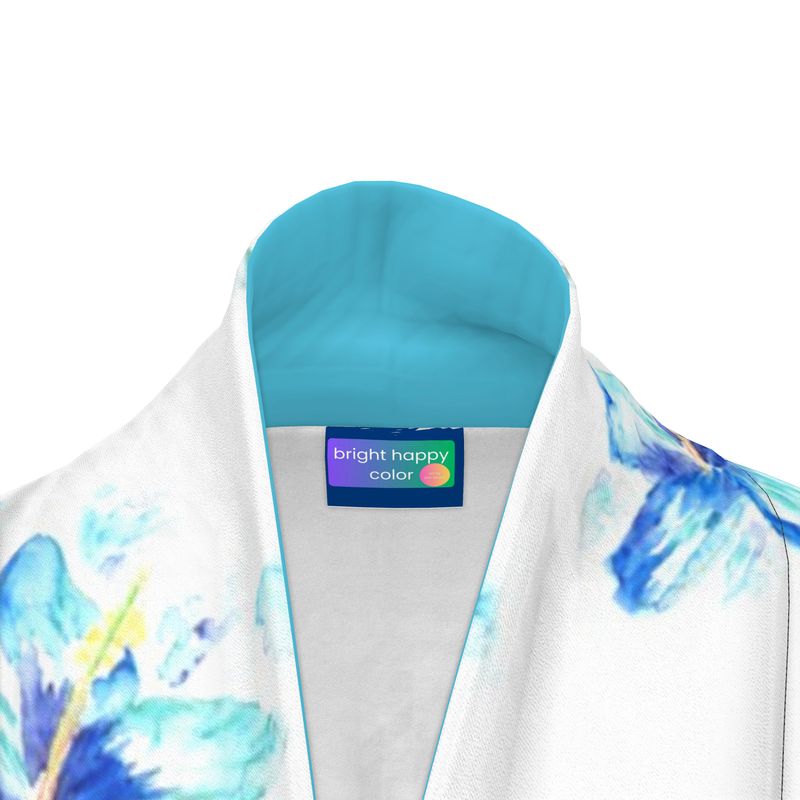 Blue Hibiscus Kimono