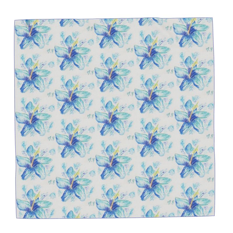 Hibiscus in Blue - Scarf