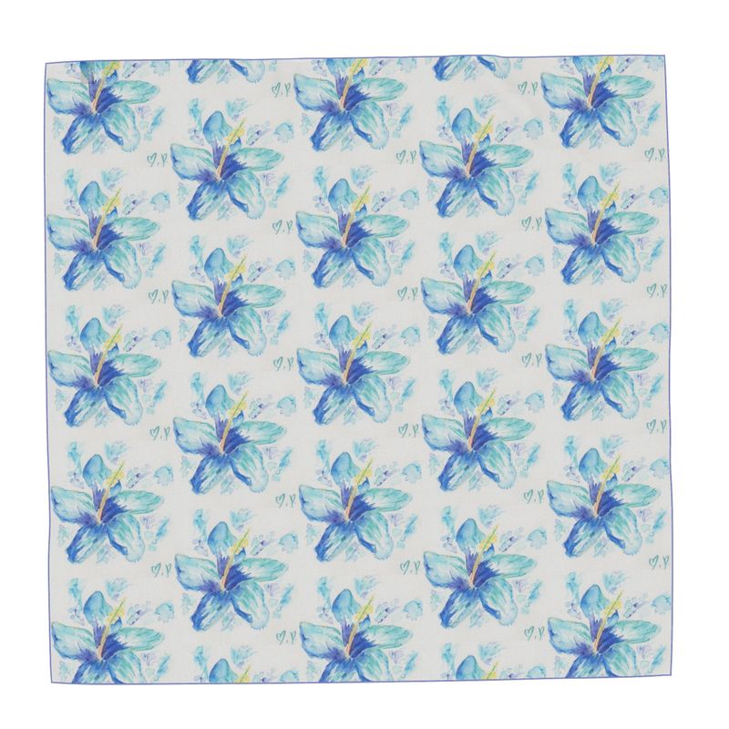 Blue Hibiscus Scarf