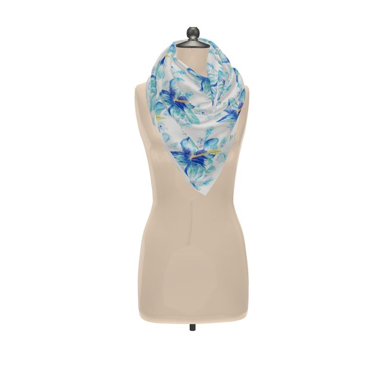 Hibiscus in Blue - Scarf