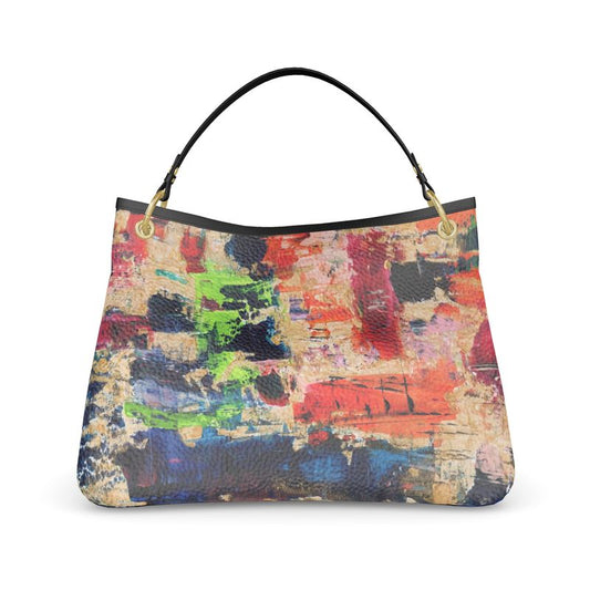 Golden Dreams Leather Slouch Handbag