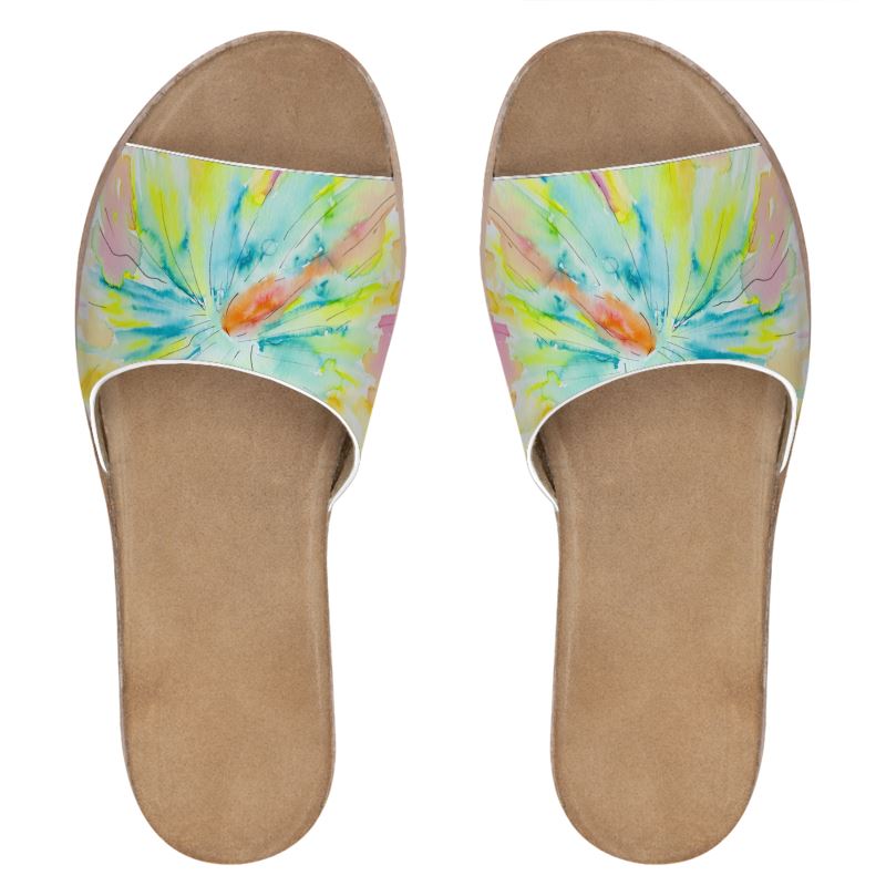Hibiscus Love Leather Sandals