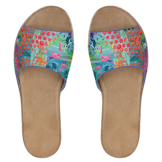 Bright Happy Leather Sandals