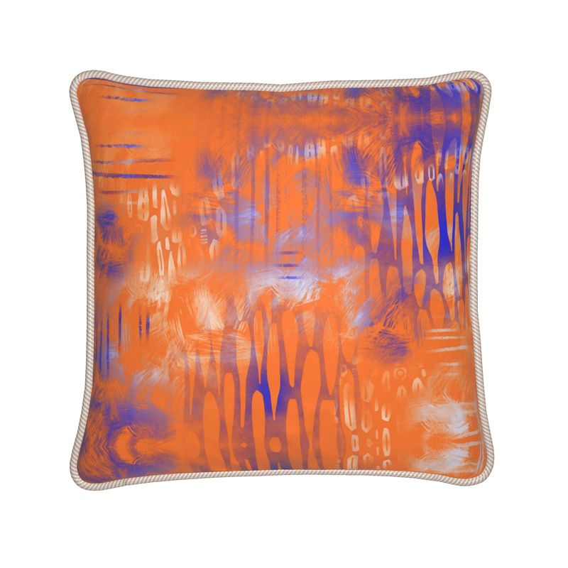 Chromatic Tension - Silk Throw Pillow