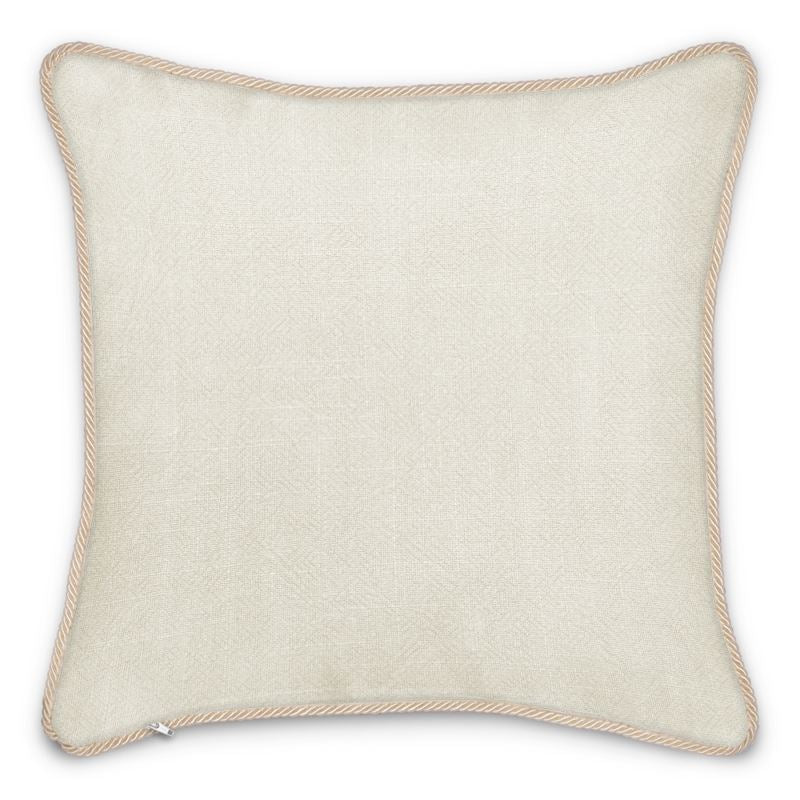 Orange and Blue Silk Throw Pillow