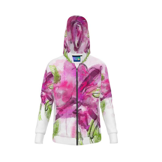 Pink Floral Hoodie