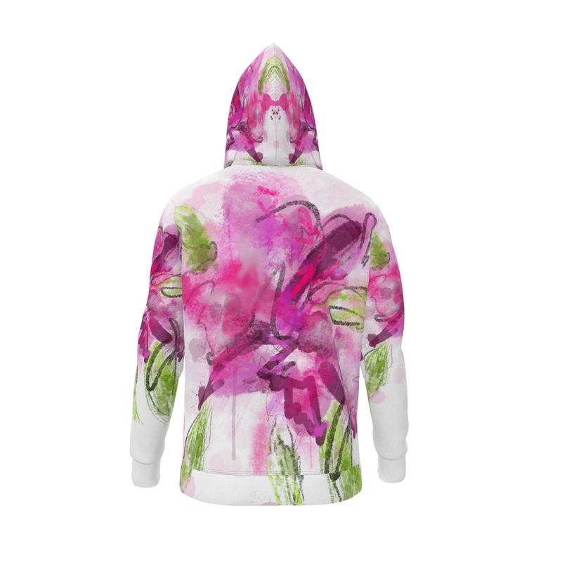 Pink Floral Hoodie