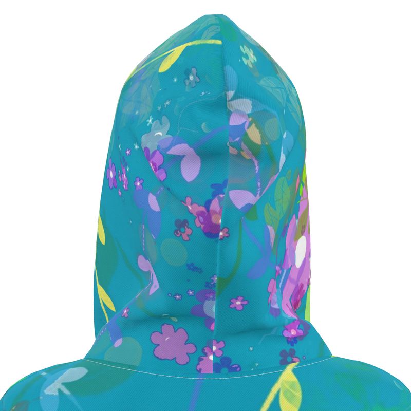 Teal Garden Hoodie Dress