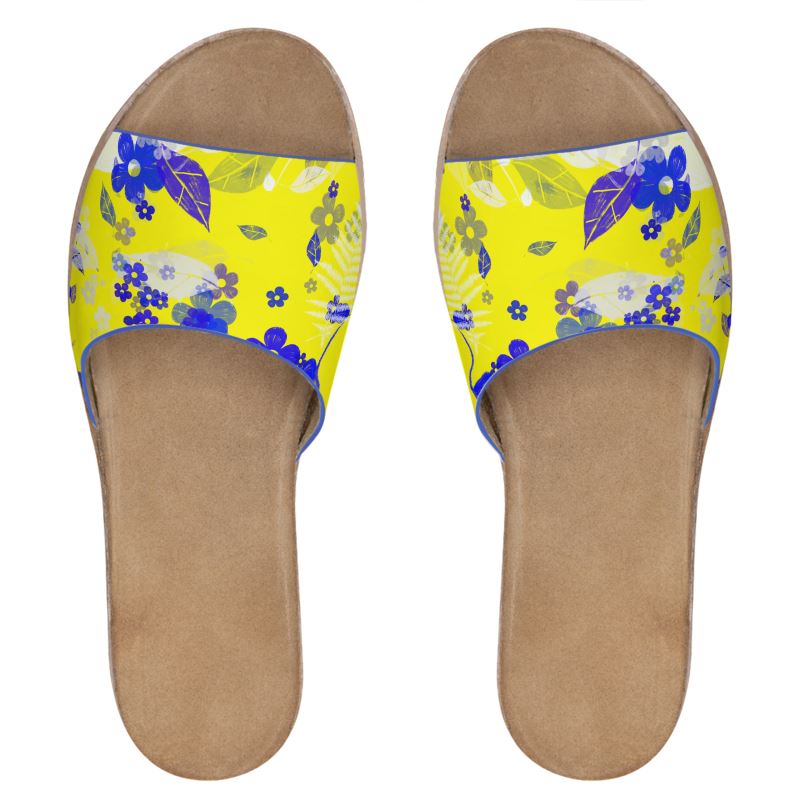 Limoncello Leather Slides