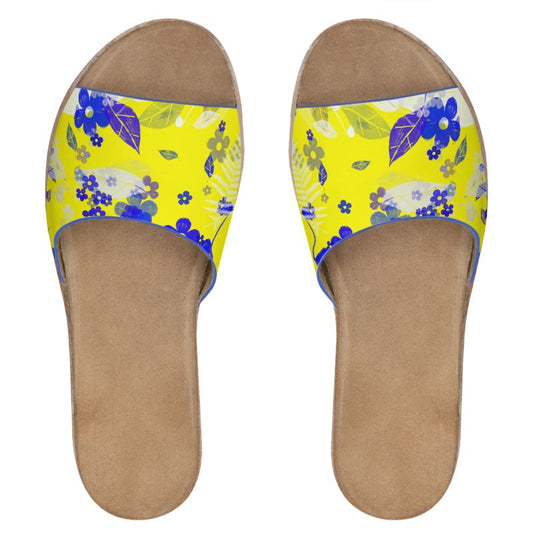 Limoncello Leather Slides