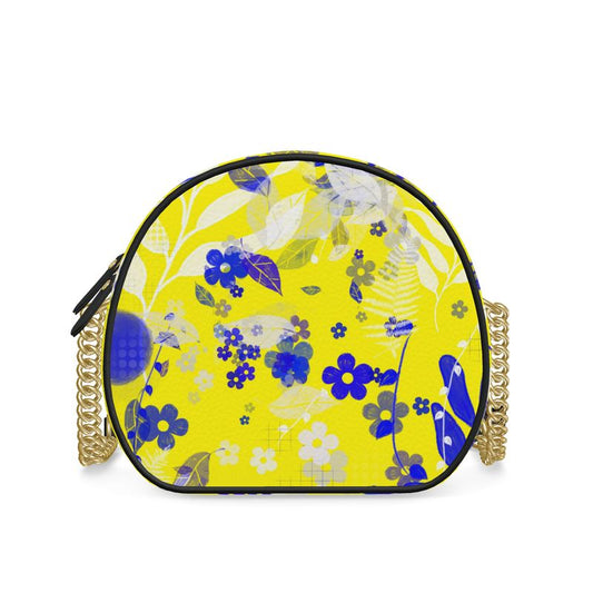 Limoncello - Round Leather Crossbody Bag