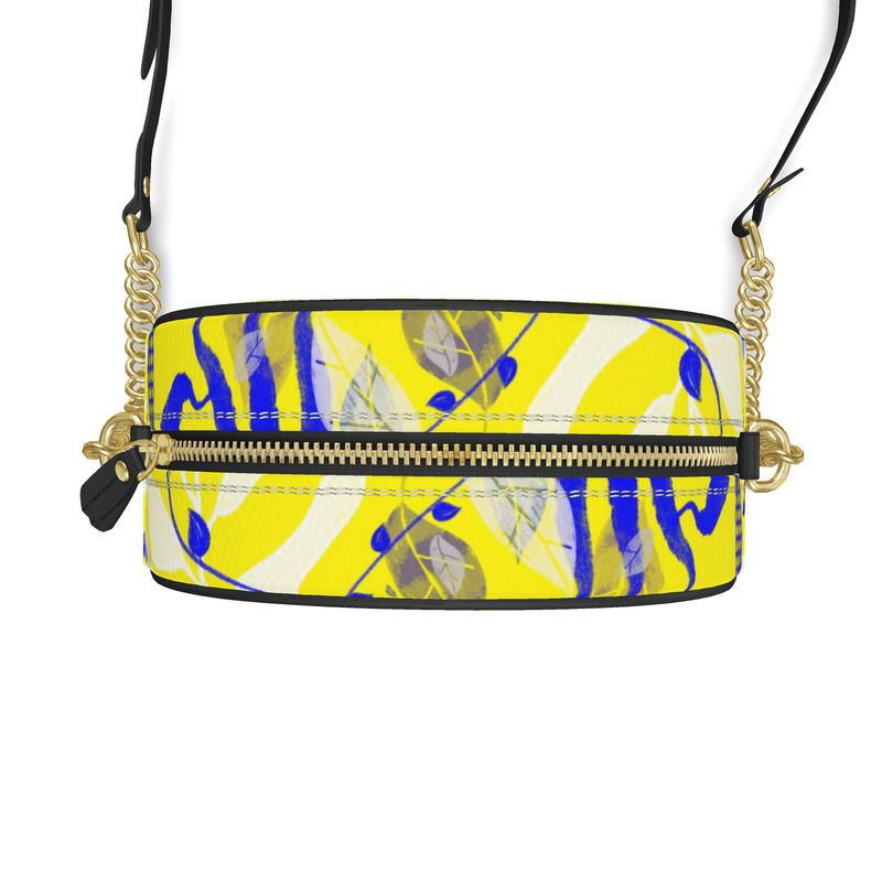 Limoncello - Round Leather Crossbody Bag