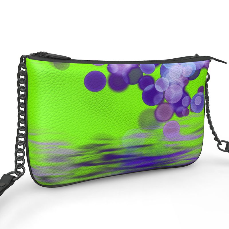 Lime and Grape Leather Pochette