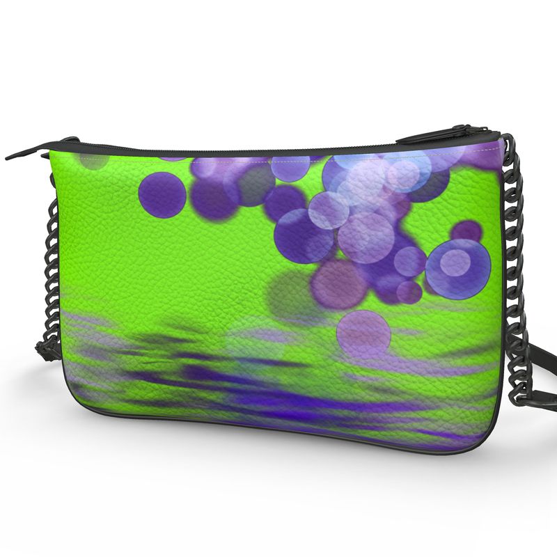 Lime and Grape Leather Pochette