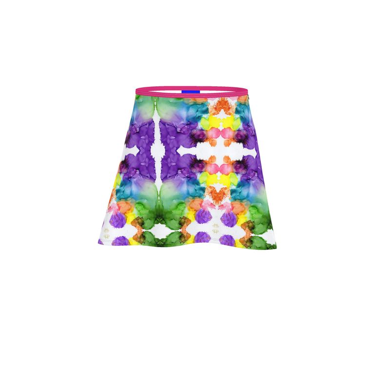 Rainbow Butterfly Flared Skirt