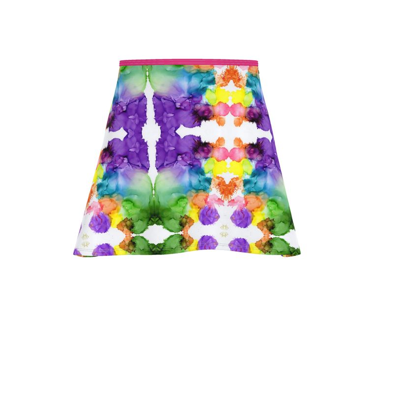 Rainbow Butterfly Flared Skirt