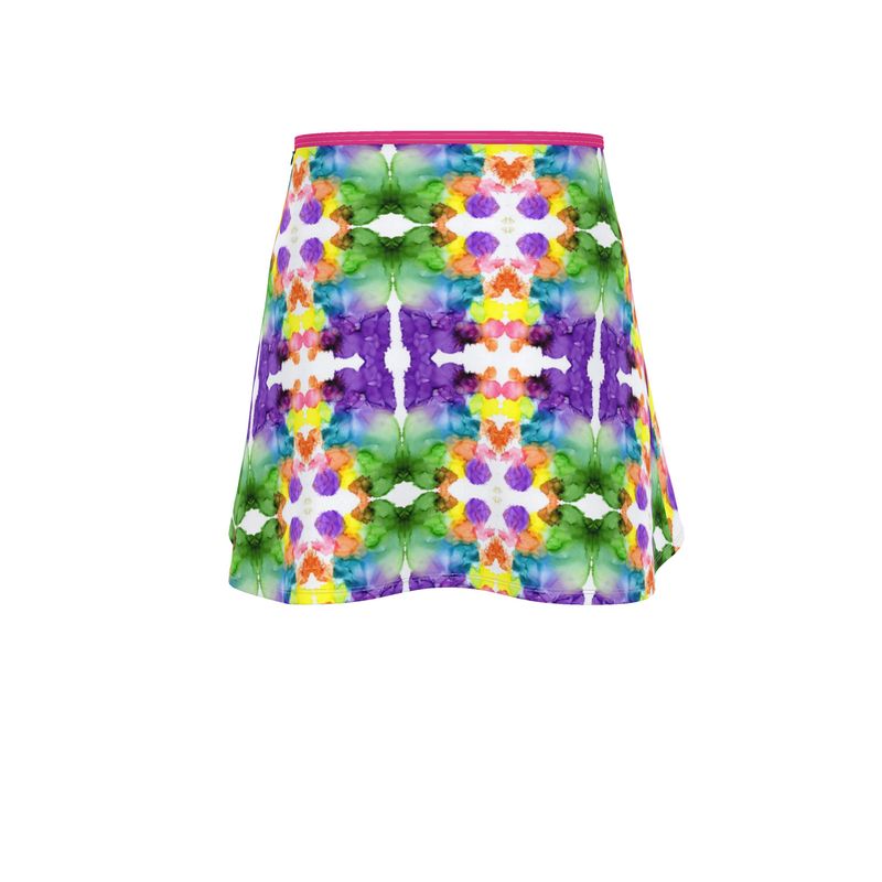 Rainbow Butterfly Flared Skirt
