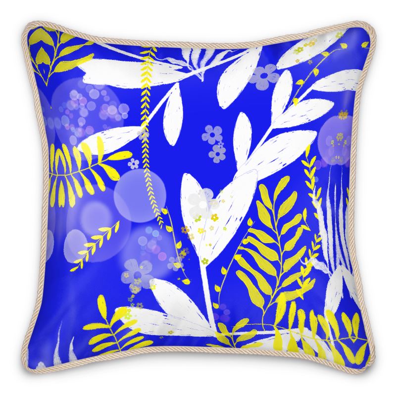 Mediterranean Splendor Silk Throw Pillow