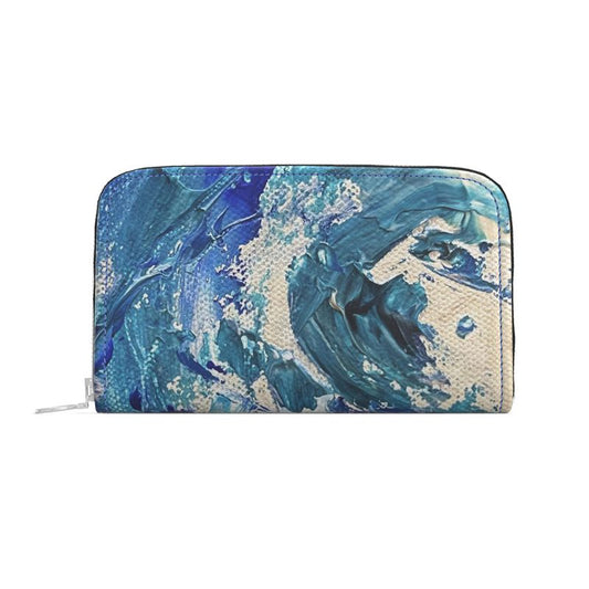 Blue Wave Leather Wallet