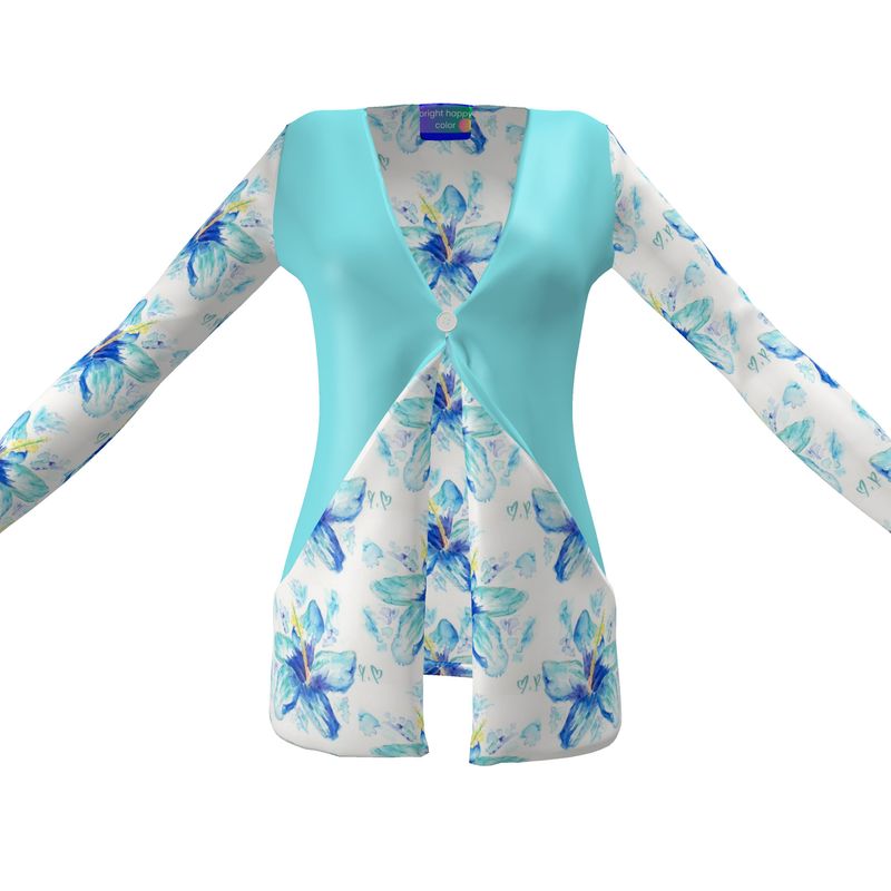 Blue Hibiscus Cardigan