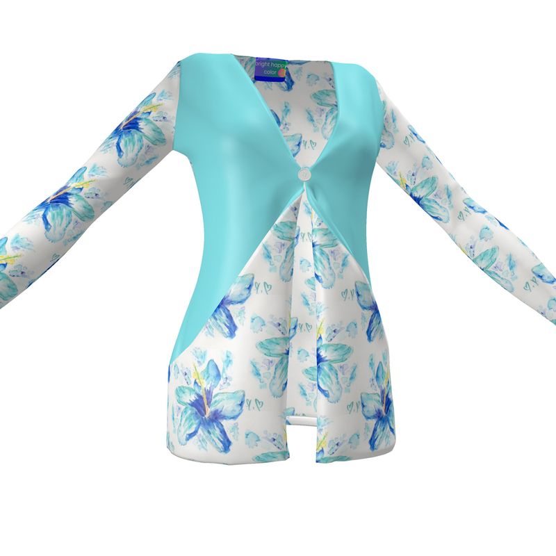 Blue Hibiscus Cardigan