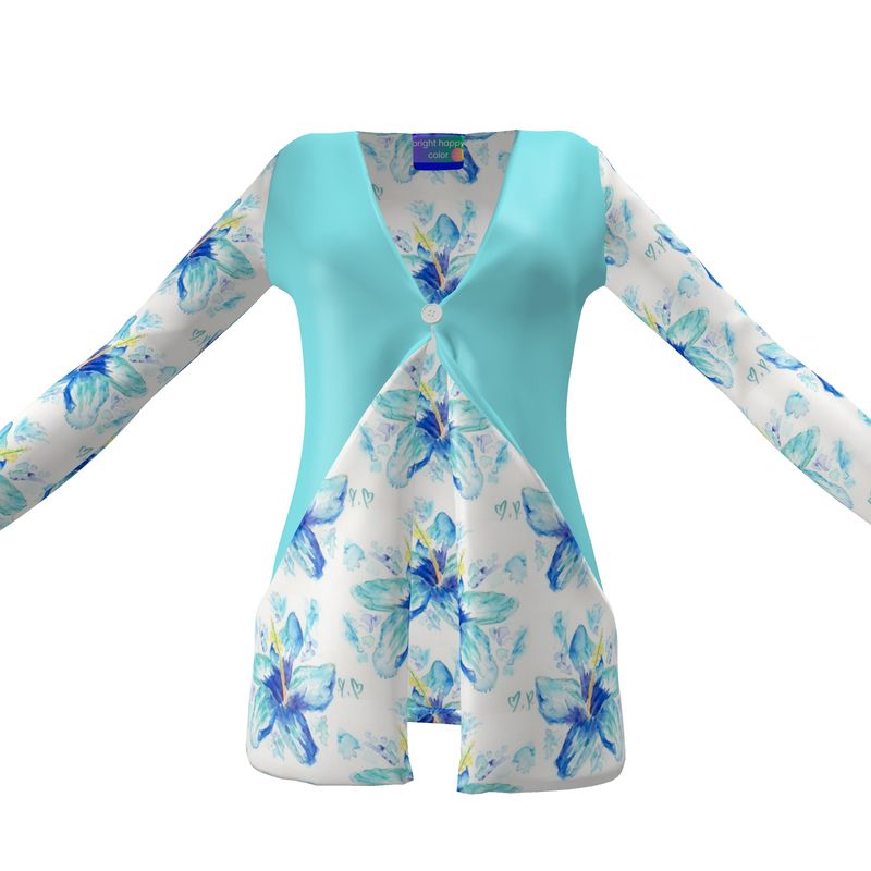 Blue Hibiscus Cardigan