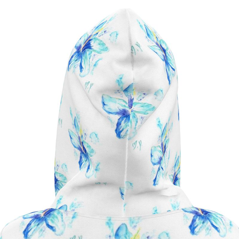 Blue Hibiscus Hoodie Dress
