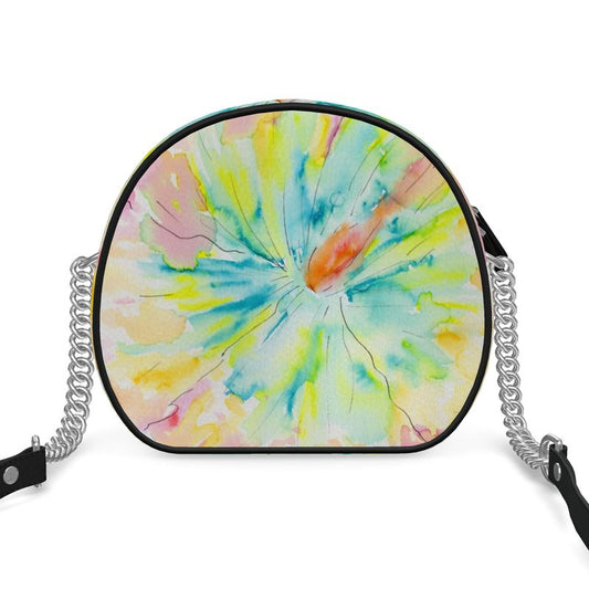 Aloha Fever - Round Leather Crossbody Bag