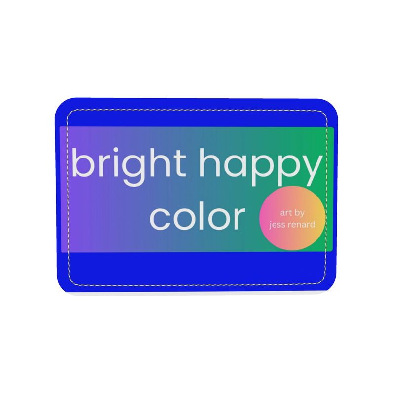 Watercolor Splash Leather Round Purse