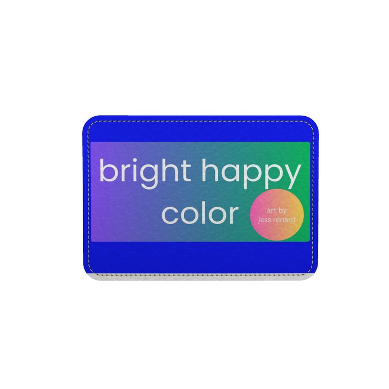 Bright Happy Leather Tote Bag