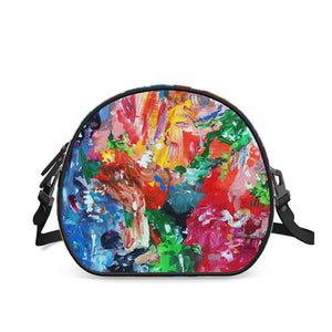 City Lights Round Leather Box Purse