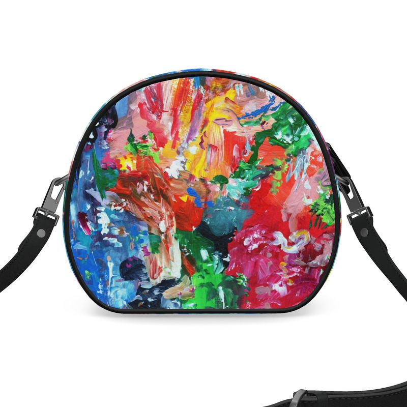 City Lights Round Leather Box Purse