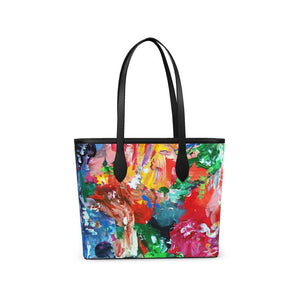City Lights Leather Shopper Tote Bag