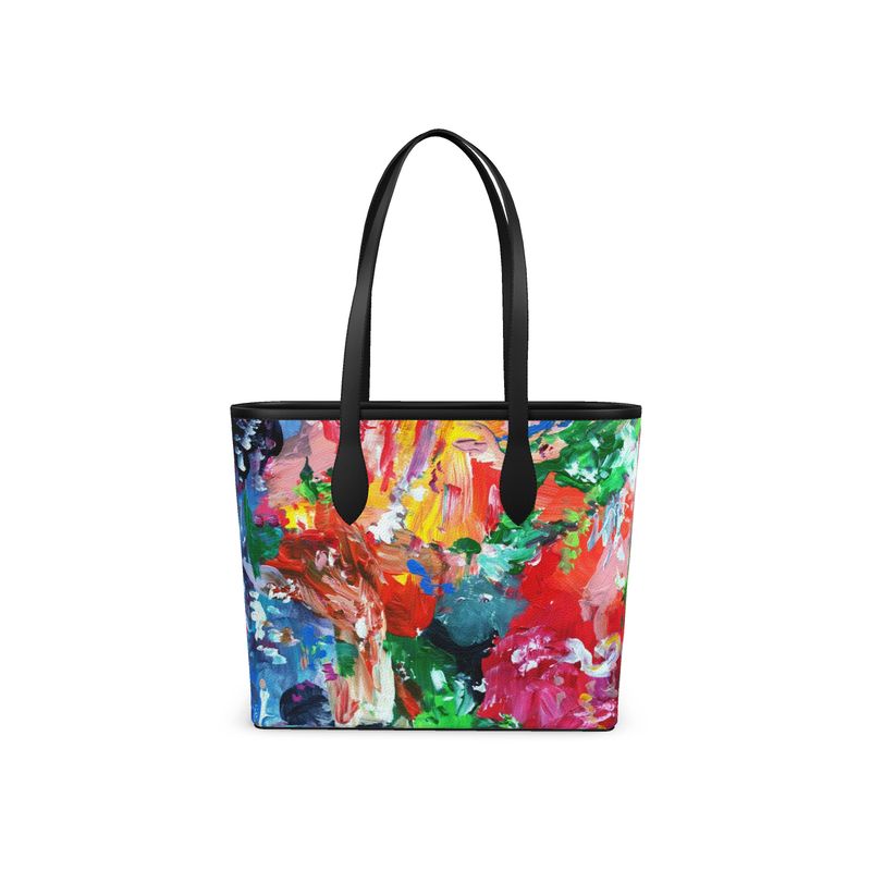 City Lights Leather Shopper Tote Bag