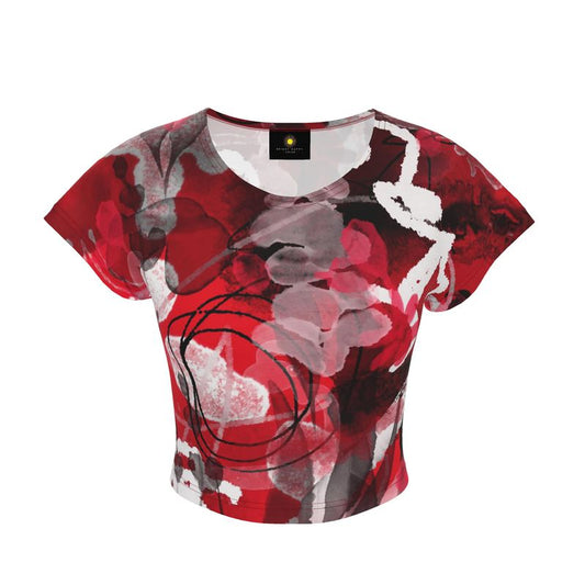 Gameday Crop Top - Red & Black