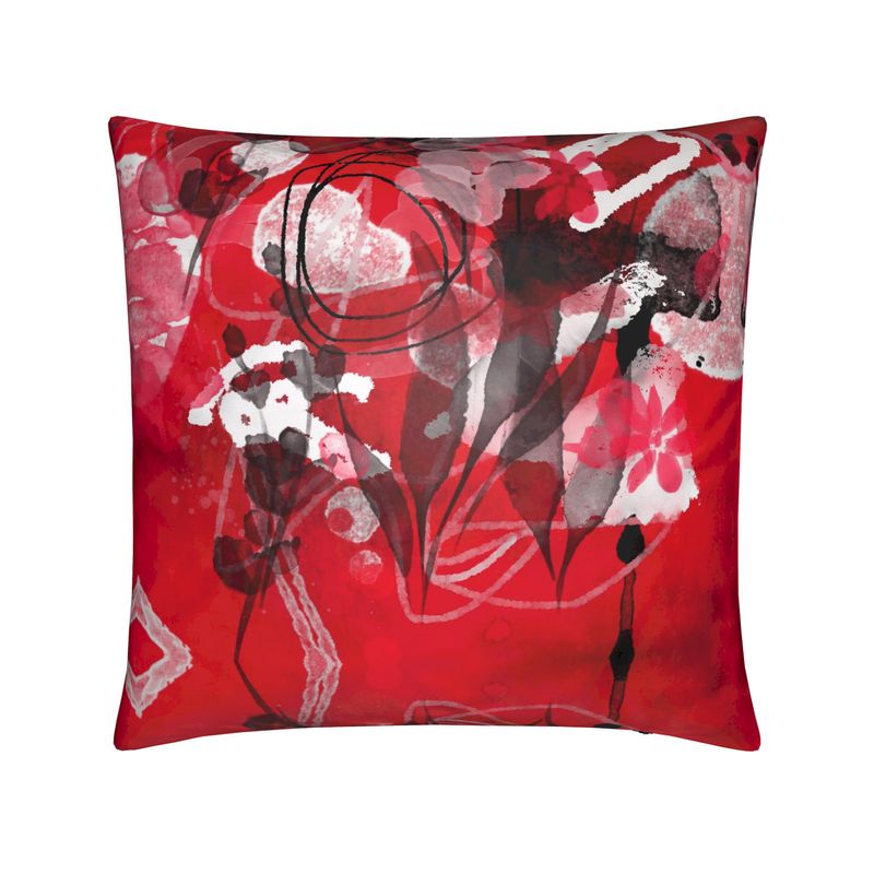 Throw Pillow - Red & Black