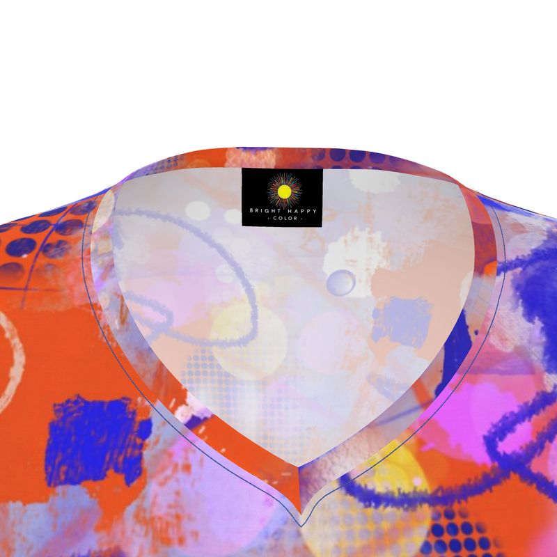 Orange and Blue Long Sleeved Ladies Tee