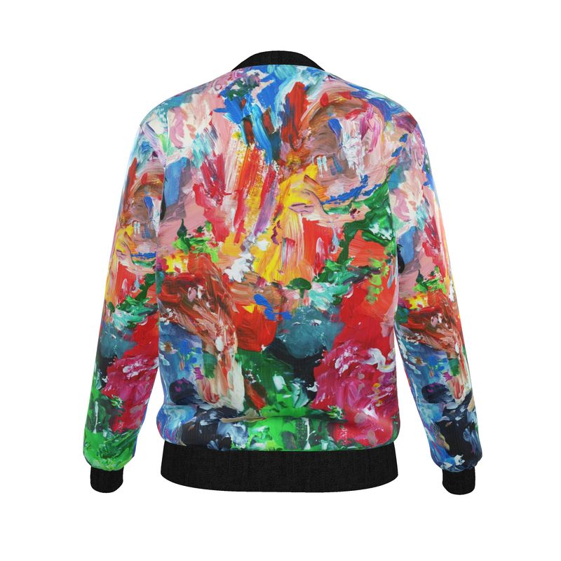 City Lights - Women's Reversible Silk Bomber Jacket