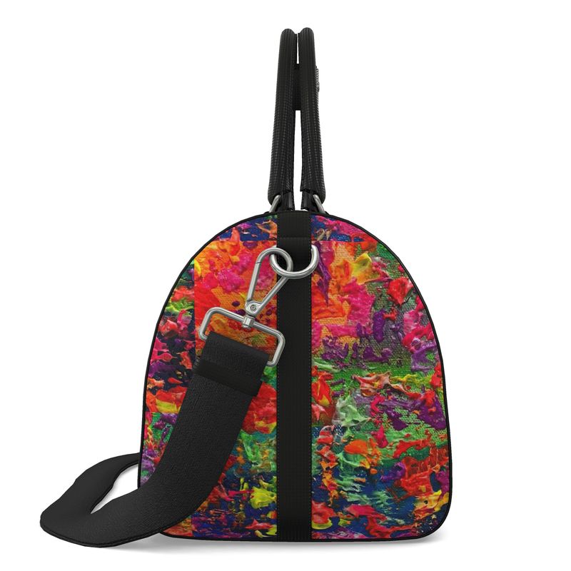 Shades of Fall Leather Large Barrel Bag