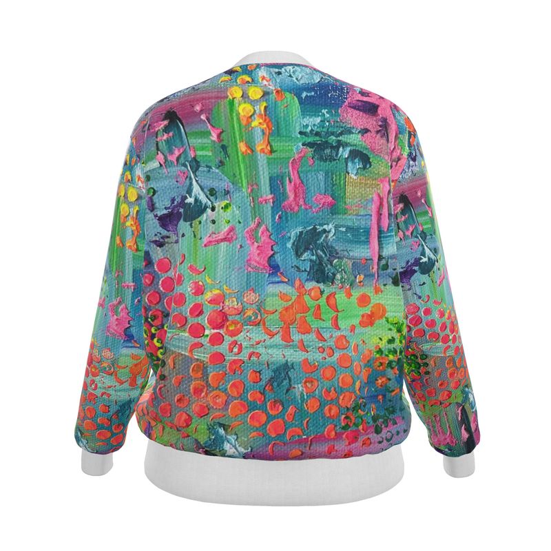 Bright Happy Women's Reversible Silk Bomber Jacket