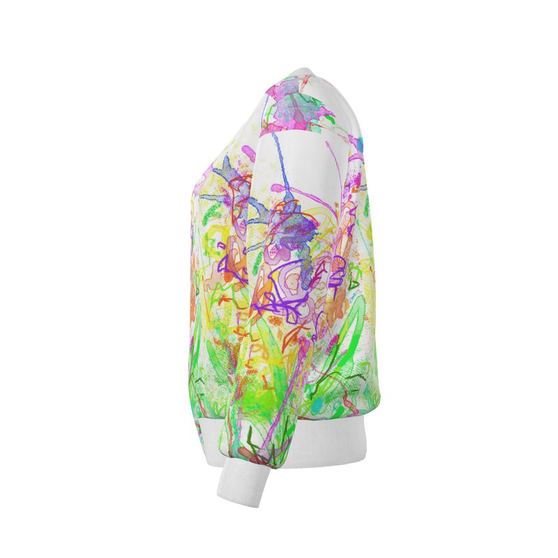 Bright Happy Women's Reversible Silk Bomber Jacket