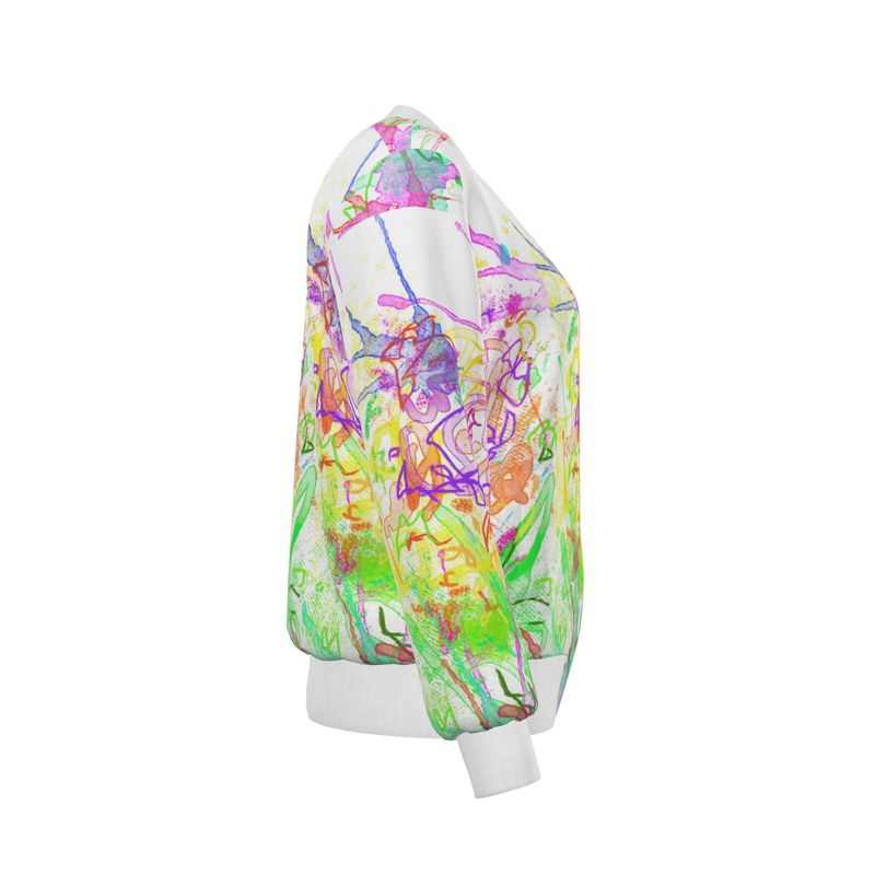 Bright Happy Women's Reversible Silk Bomber Jacket