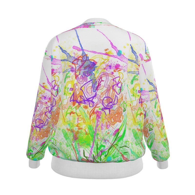 Bright Happy Women's Reversible Silk Bomber Jacket